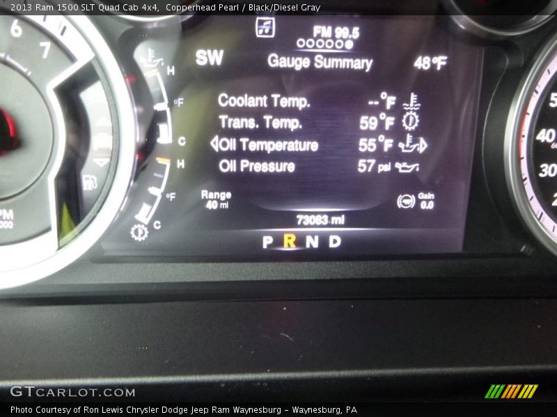 Copperhead Pearl / Black/Diesel Gray 2013 Ram 1500 SLT Quad Cab 4x4