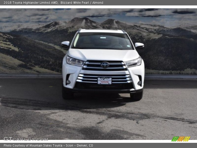 Blizzard White Pearl / Almond 2018 Toyota Highlander Limited AWD