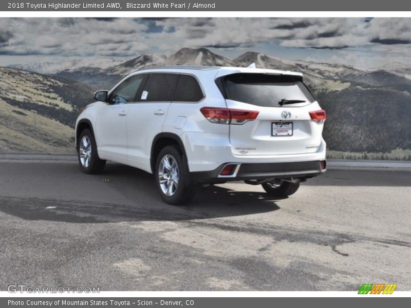 Blizzard White Pearl / Almond 2018 Toyota Highlander Limited AWD