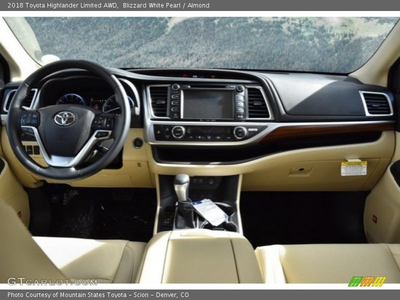 Blizzard White Pearl / Almond 2018 Toyota Highlander Limited AWD