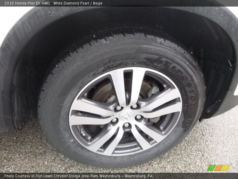 White Diamond Pearl / Beige 2016 Honda Pilot EX AWD