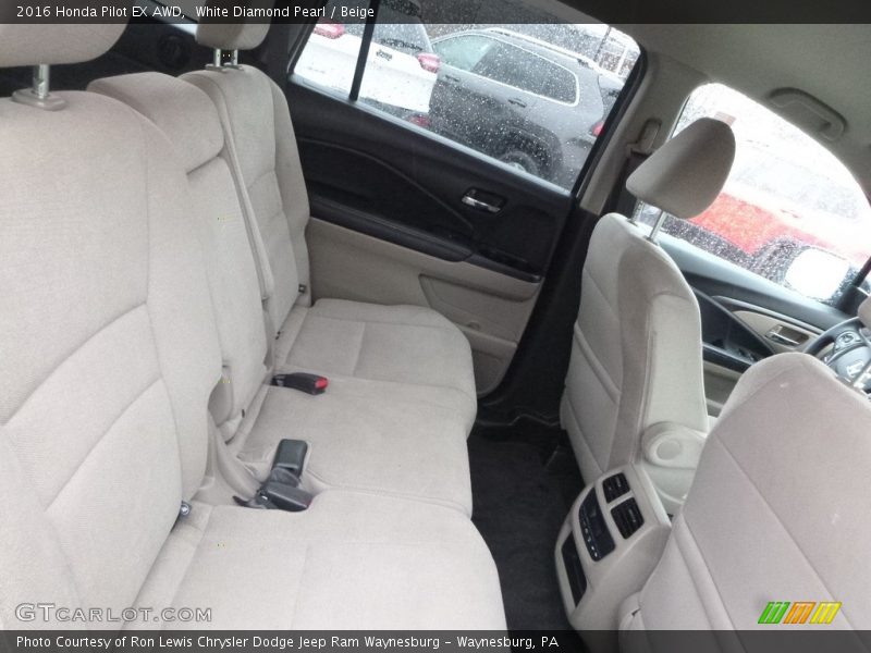 White Diamond Pearl / Beige 2016 Honda Pilot EX AWD