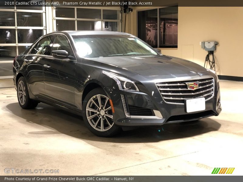 Phantom Gray Metallic / Jet Black/Jet Black Accents 2018 Cadillac CTS Luxury AWD