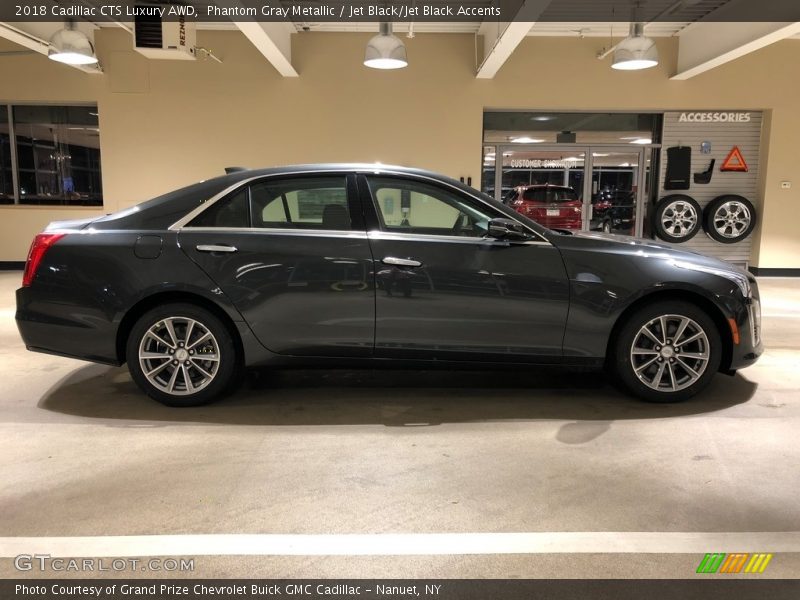 Phantom Gray Metallic / Jet Black/Jet Black Accents 2018 Cadillac CTS Luxury AWD