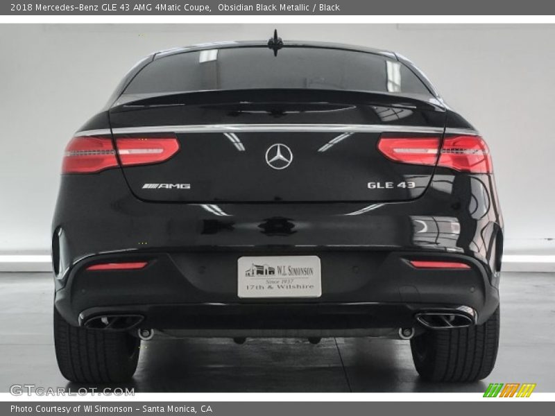 Obsidian Black Metallic / Black 2018 Mercedes-Benz GLE 43 AMG 4Matic Coupe