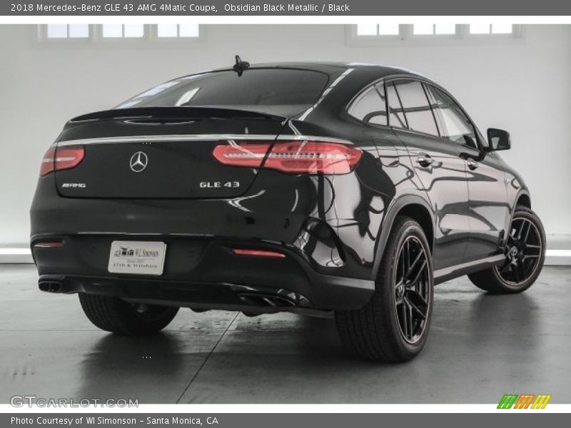 Obsidian Black Metallic / Black 2018 Mercedes-Benz GLE 43 AMG 4Matic Coupe