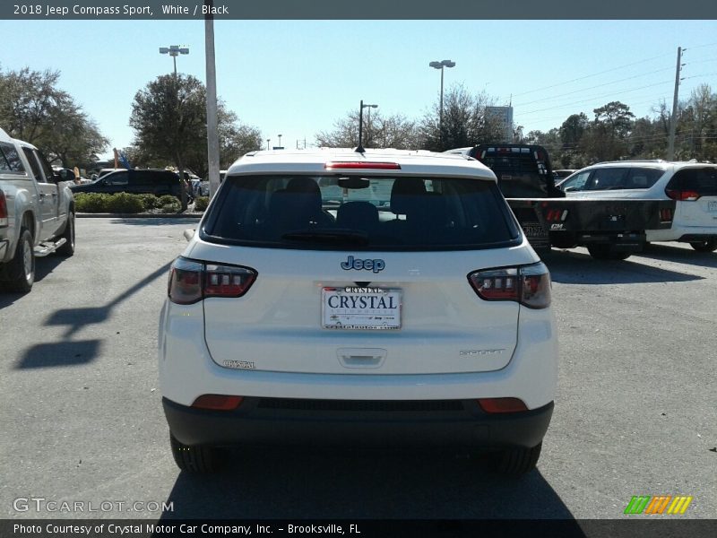 White / Black 2018 Jeep Compass Sport