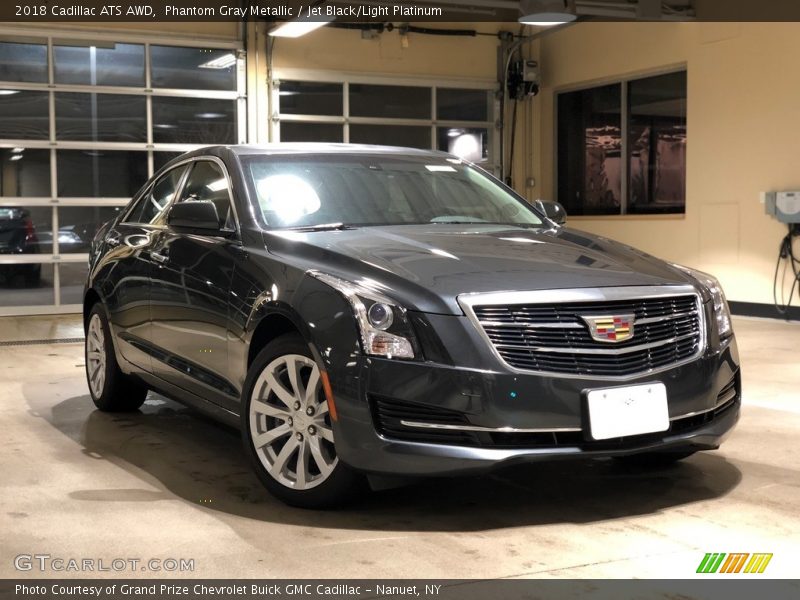 Phantom Gray Metallic / Jet Black/Light Platinum 2018 Cadillac ATS AWD
