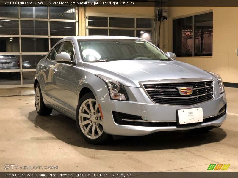 Silver Moonlight Metallic / Jet Black/Light Platinum 2018 Cadillac ATS AWD