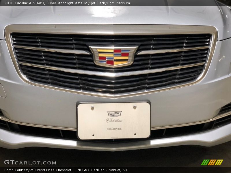 Silver Moonlight Metallic / Jet Black/Light Platinum 2018 Cadillac ATS AWD
