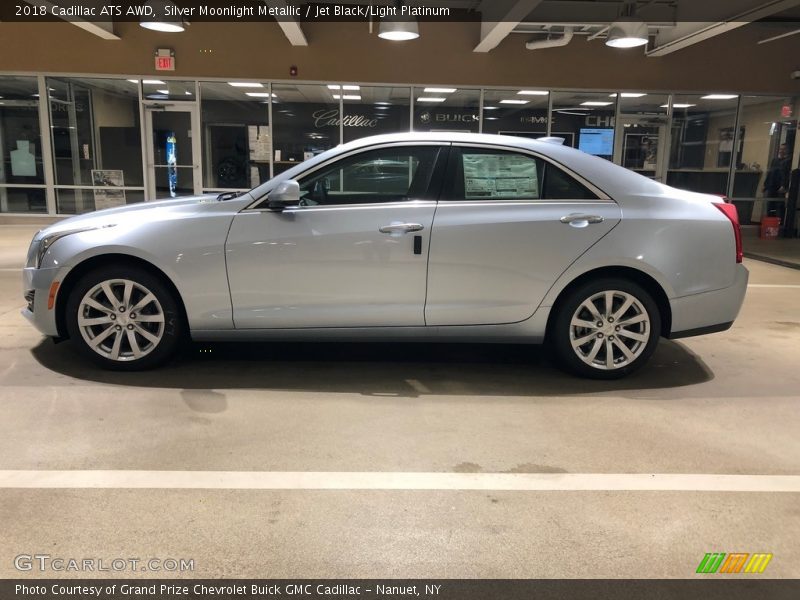 Silver Moonlight Metallic / Jet Black/Light Platinum 2018 Cadillac ATS AWD