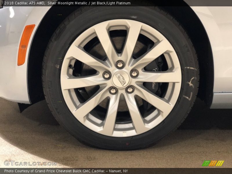 Silver Moonlight Metallic / Jet Black/Light Platinum 2018 Cadillac ATS AWD