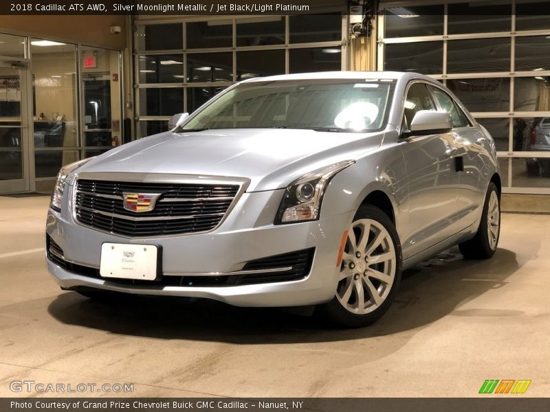 Silver Moonlight Metallic / Jet Black/Light Platinum 2018 Cadillac ATS AWD