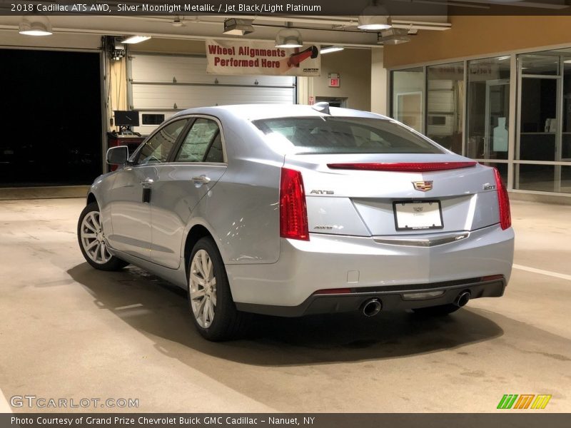 Silver Moonlight Metallic / Jet Black/Light Platinum 2018 Cadillac ATS AWD