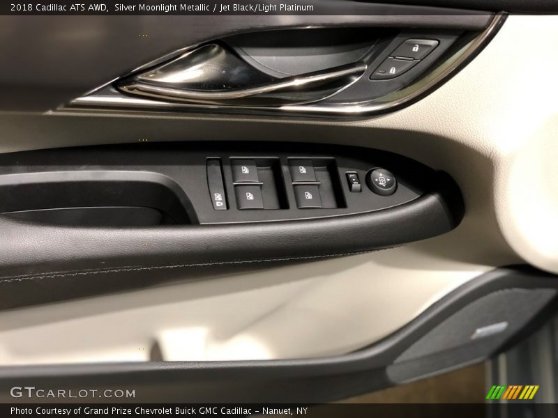 Silver Moonlight Metallic / Jet Black/Light Platinum 2018 Cadillac ATS AWD