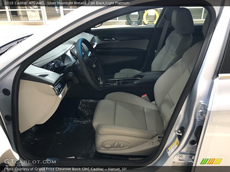 Silver Moonlight Metallic / Jet Black/Light Platinum 2018 Cadillac ATS AWD