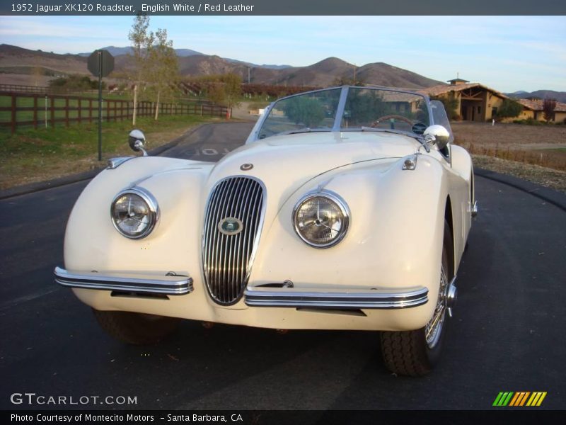 English White / Red Leather 1952 Jaguar XK120 Roadster
