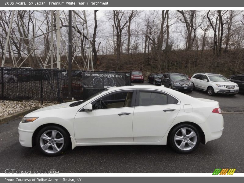 Premium White Pearl / Parchment 2009 Acura TSX Sedan