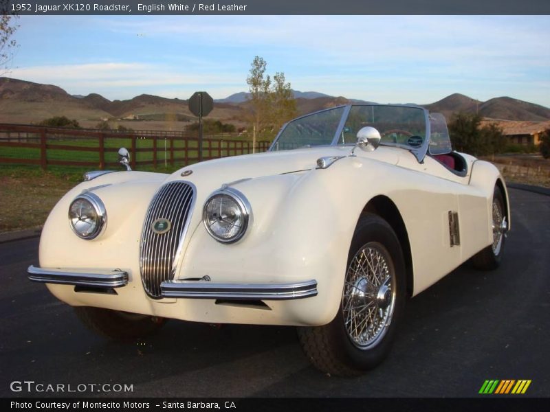 English White / Red Leather 1952 Jaguar XK120 Roadster