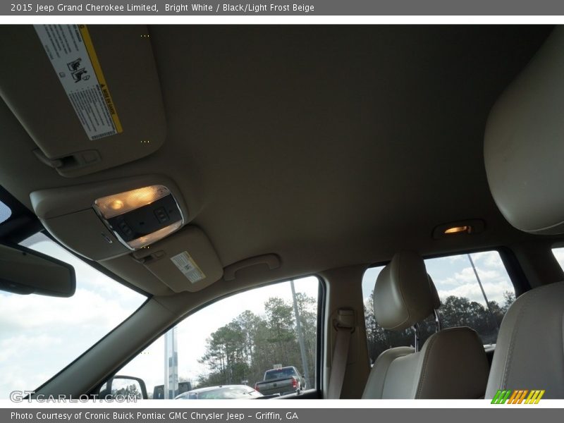 Bright White / Black/Light Frost Beige 2015 Jeep Grand Cherokee Limited