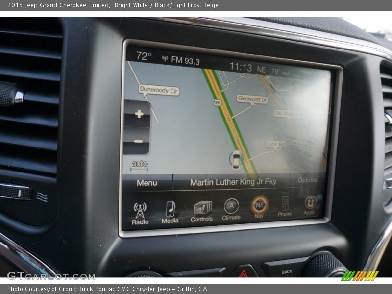 Bright White / Black/Light Frost Beige 2015 Jeep Grand Cherokee Limited