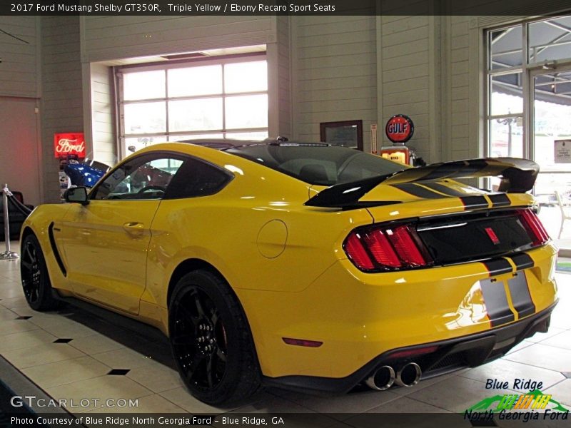 Triple Yellow / Ebony Recaro Sport Seats 2017 Ford Mustang Shelby GT350R