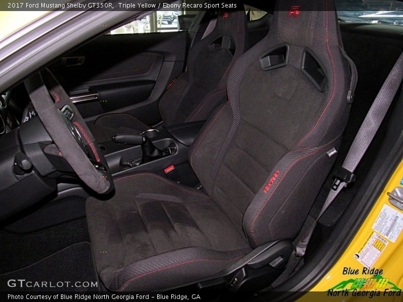 Triple Yellow / Ebony Recaro Sport Seats 2017 Ford Mustang Shelby GT350R