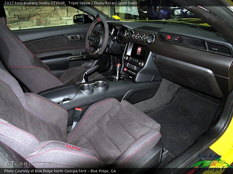 Triple Yellow / Ebony Recaro Sport Seats 2017 Ford Mustang Shelby GT350R