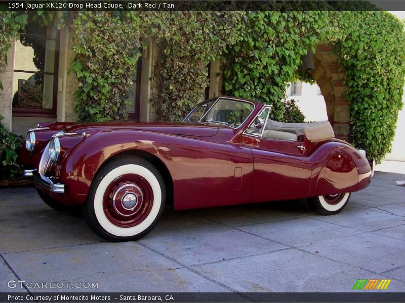 Dark Red / Tan 1954 Jaguar XK120 Drop Head Coupe