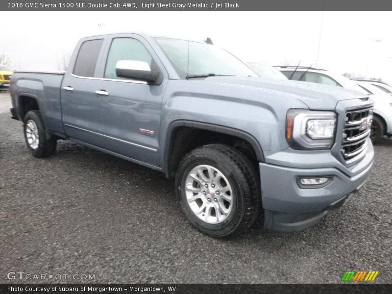 Light Steel Gray Metallic / Jet Black 2016 GMC Sierra 1500 SLE Double Cab 4WD
