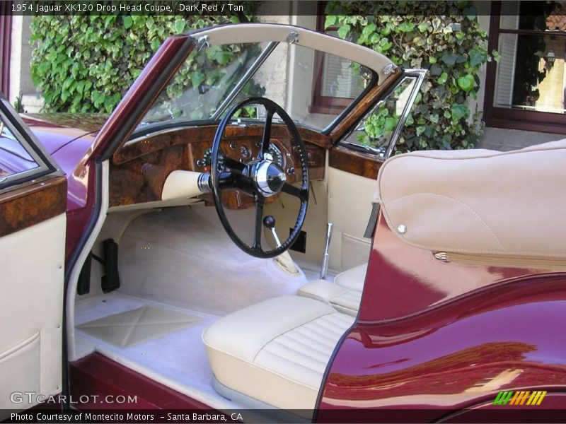 Dark Red / Tan 1954 Jaguar XK120 Drop Head Coupe