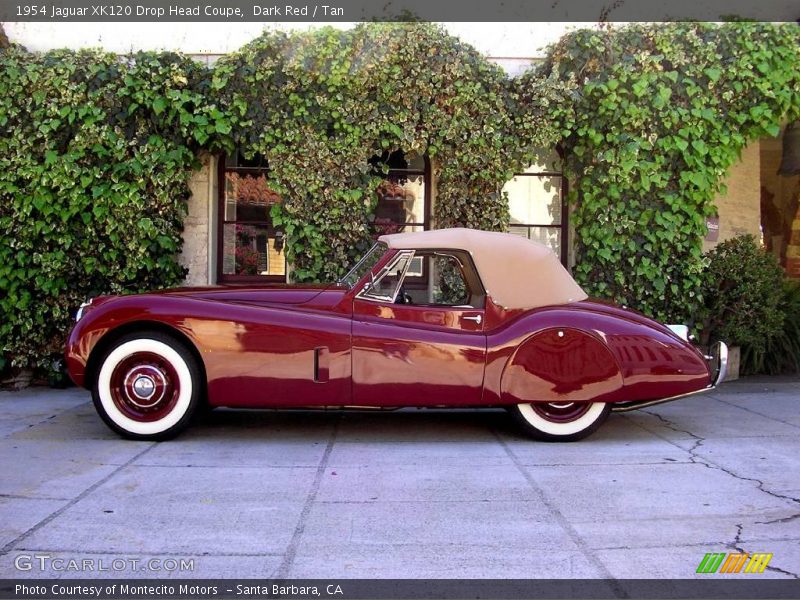 Dark Red / Tan 1954 Jaguar XK120 Drop Head Coupe