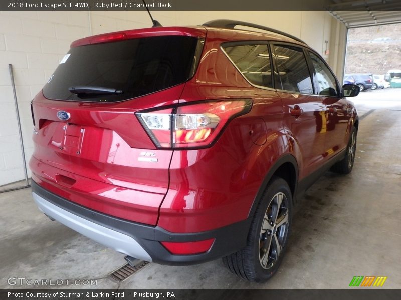 Ruby Red / Charcoal Black 2018 Ford Escape SEL 4WD