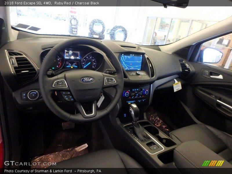 Ruby Red / Charcoal Black 2018 Ford Escape SEL 4WD
