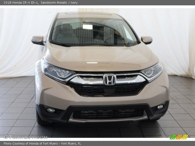 Sandstorm Metallic / Ivory 2018 Honda CR-V EX-L