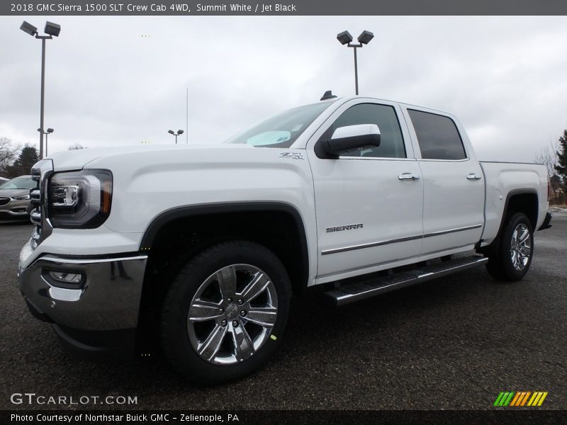 Summit White / Jet Black 2018 GMC Sierra 1500 SLT Crew Cab 4WD