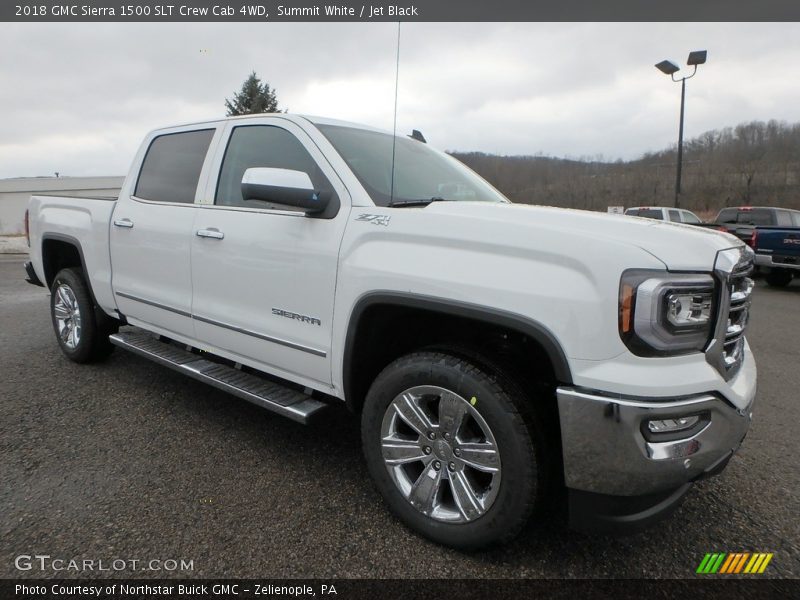 Summit White / Jet Black 2018 GMC Sierra 1500 SLT Crew Cab 4WD