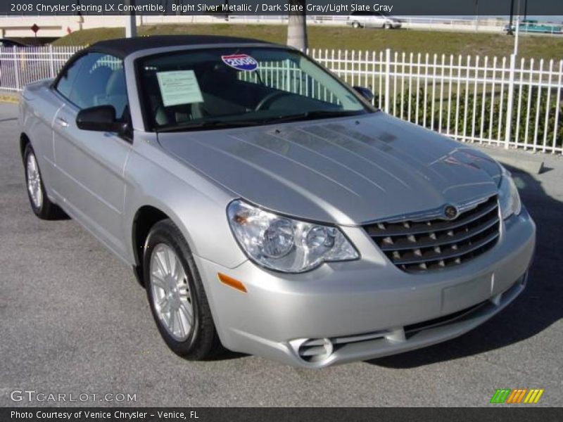 Bright Silver Metallic / Dark Slate Gray/Light Slate Gray 2008 Chrysler Sebring LX Convertible