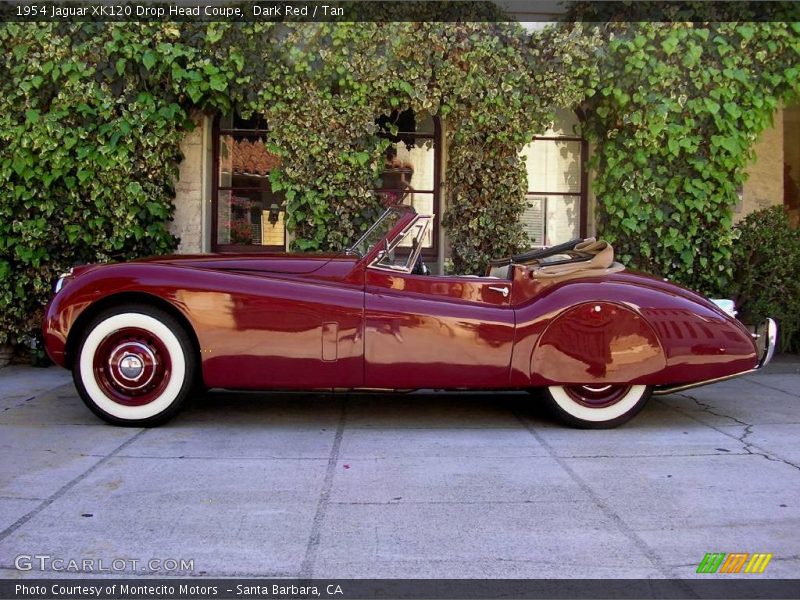 Dark Red / Tan 1954 Jaguar XK120 Drop Head Coupe