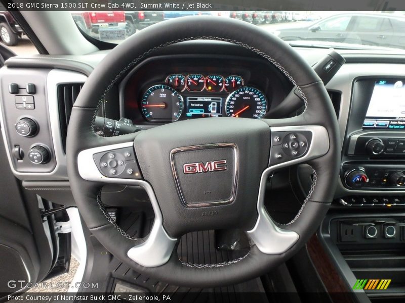 Summit White / Jet Black 2018 GMC Sierra 1500 SLT Crew Cab 4WD