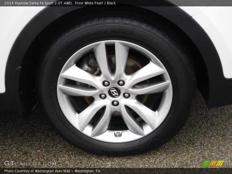 Frost White Pearl / Black 2014 Hyundai Santa Fe Sport 2.0T AWD