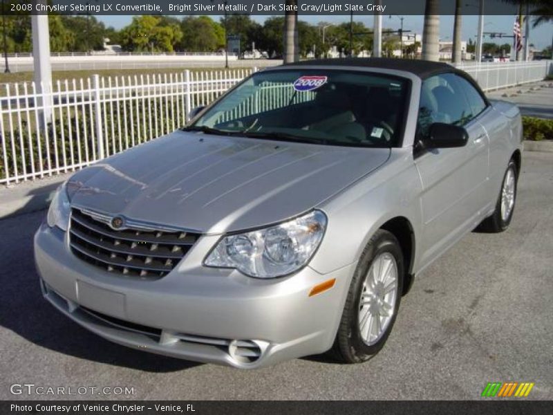 Bright Silver Metallic / Dark Slate Gray/Light Slate Gray 2008 Chrysler Sebring LX Convertible