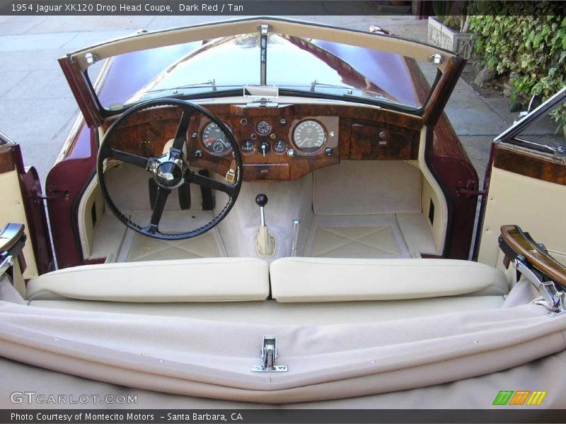 Dark Red / Tan 1954 Jaguar XK120 Drop Head Coupe