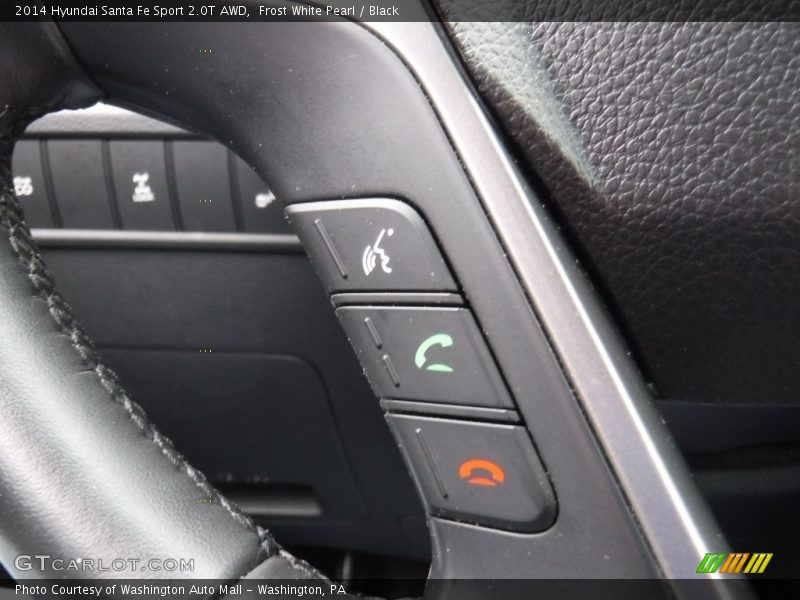 Frost White Pearl / Black 2014 Hyundai Santa Fe Sport 2.0T AWD
