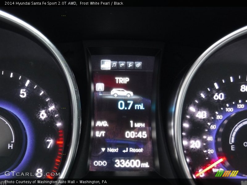 Frost White Pearl / Black 2014 Hyundai Santa Fe Sport 2.0T AWD