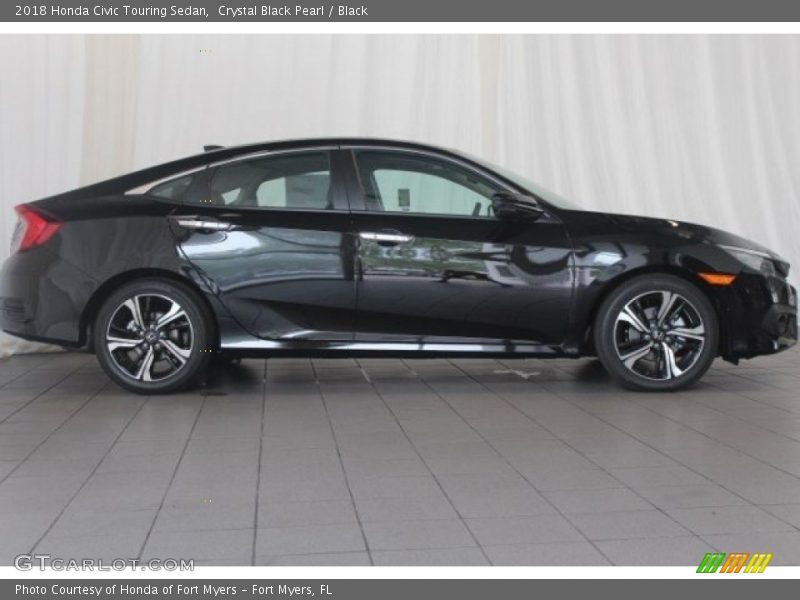 Crystal Black Pearl / Black 2018 Honda Civic Touring Sedan