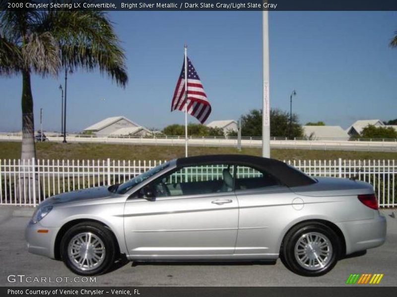 Bright Silver Metallic / Dark Slate Gray/Light Slate Gray 2008 Chrysler Sebring LX Convertible