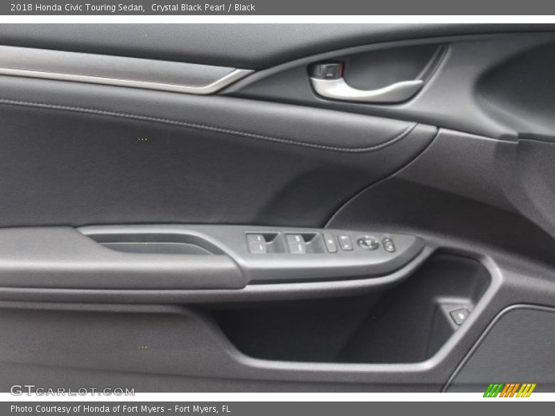 Crystal Black Pearl / Black 2018 Honda Civic Touring Sedan