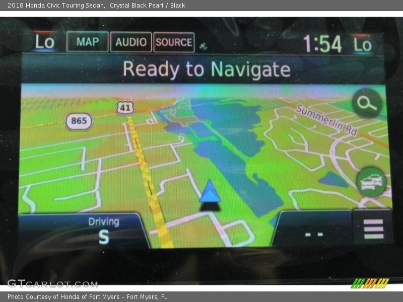 Crystal Black Pearl / Black 2018 Honda Civic Touring Sedan