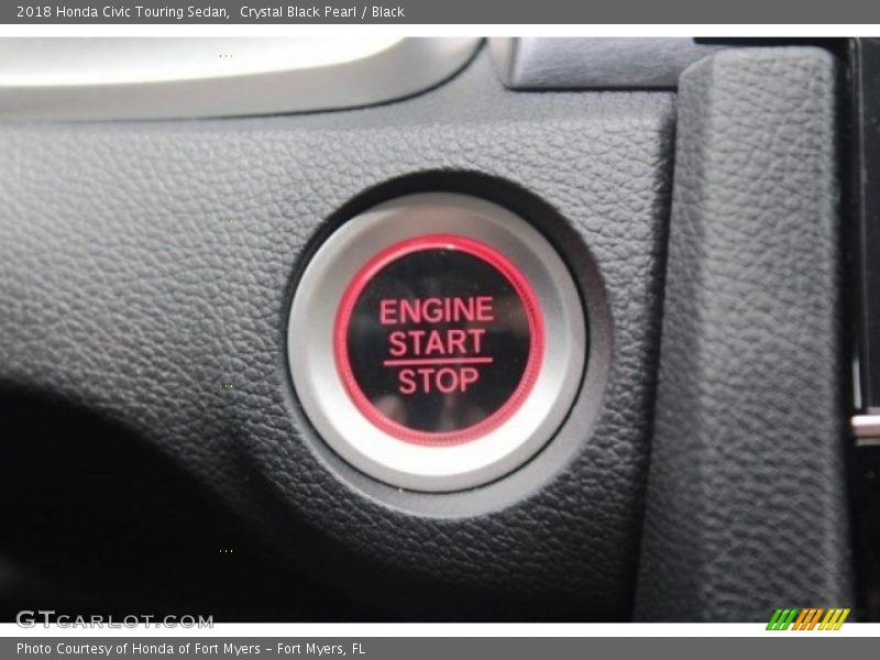 Crystal Black Pearl / Black 2018 Honda Civic Touring Sedan
